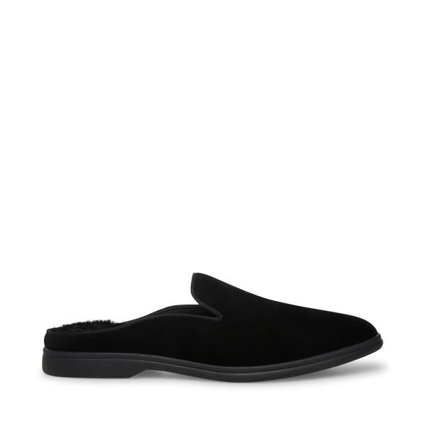 Trampki Męskie Steve Madden Questt Velvet Czarne | SM-791FK