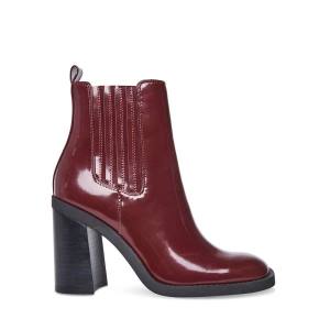 Botki Damskie Steve Madden Acker Burgundy Bordowe | SM-924IX