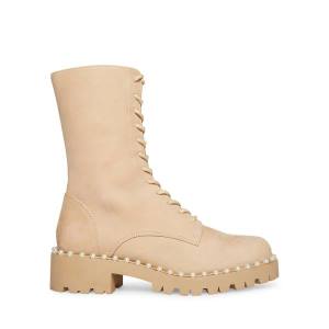 Botki Damskie Steve Madden Conrad Bone Nubuck Beżowe | SM-594MF