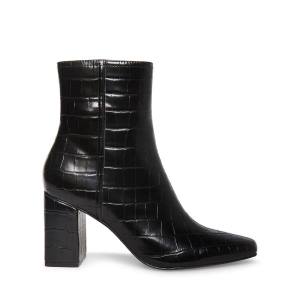 Botki Damskie Steve Madden Divine Crocodile Czarne | SM-671BR