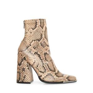 Botki Damskie Steve Madden Excess Natural Snake Beżowe Wąż | SM-189CL