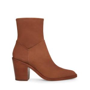 Botki Damskie Steve Madden Harmen Nubuck Brązowe | SM-068JI