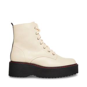 Botki Damskie Steve Madden Kreed Bone Paris Beżowe | SM-689TF