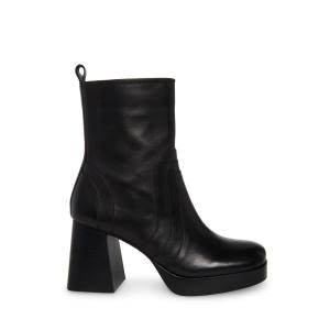 Botki Damskie Steve Madden Maggie Skórzane Czarne | SM-594RT