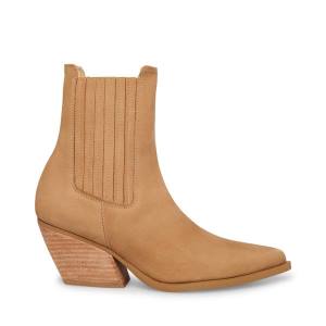 Botki Damskie Steve Madden Terezza Tan Nubuck Brązowe | SM-615UV