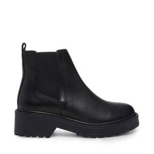 Botki Damskie Steve Madden Tyclone Skórzane Czarne | SM-185AP