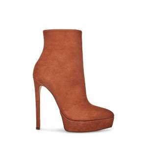 Botki Damskie Steve Madden Velina Nubuck Brązowe | SM-512NU