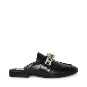 Buty Płaskie Damskie Steve Madden Aces Skórzane Czarne | SM-256VW