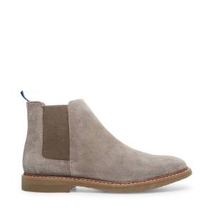 Kozaki Męskie Steve Madden Highlyte Taupe Szare Brązowe | SM-624PY