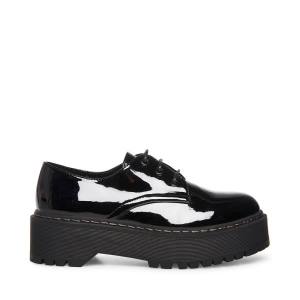 Loafersy Damskie Steve Madden Brenton Lakierowana Czarne | SM-162DH