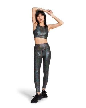 Najfatalniejszy Damskie Steve Madden Iridescent Sports Bra Czarne | SM-741ES