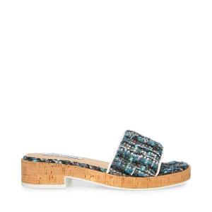 Sandały Damskie Steve Madden Aria Teal Turkusowe Kolorowe | SM-326BM