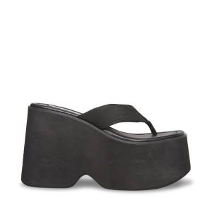 Sandały Damskie Steve Madden Gwen Czarne | SM-264HZ