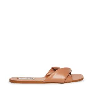 Sandały Damskie Steve Madden Kendria Tan Brązowe | SM-420HU