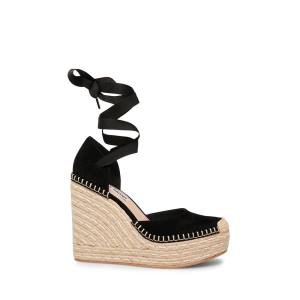 Sandały Damskie Steve Madden Lani Zamszowe Czarne | SM-932JL