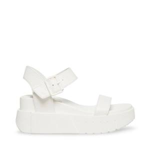 Sandały Damskie Steve Madden Pastry Białe | SM-952ZU