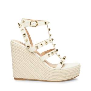 Sandały Damskie Steve Madden Sallina Białe | SM-054RA