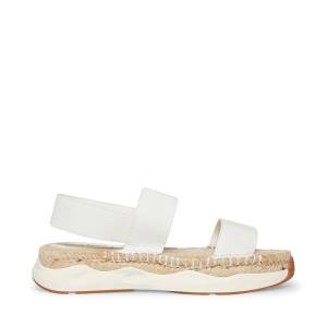 Sandały Damskie Steve Madden Sirrius Fabric Białe | SM-064SK