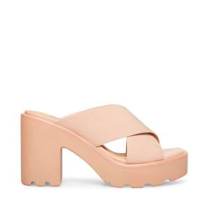 Sandały Damskie Steve Madden Smash Nude Beżowe | SM-127NK