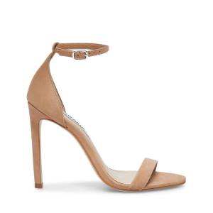 Szpilki Damskie Steve Madden Brandie Camel Nubuck Heel Brązowe | SM-539WP