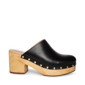 Szpilki Damskie Steve Madden Bushwick Skórzane Heel Czarne | SM-587OE