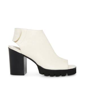 Szpilki Damskie Steve Madden Chamber Bone Skórzane Heel Beżowe | SM-638QF