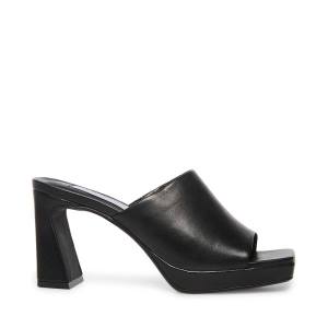 Szpilki Damskie Steve Madden Dedicate Skórzane Heel Czarne | SM-182AY