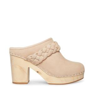 Szpilki Damskie Steve Madden Highland Tan Nubuck Heel Brązowe | SM-450TQ