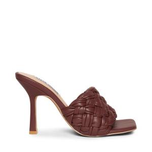 Szpilki Damskie Steve Madden Jarina Burgundy Heel Bordowe | SM-716RO