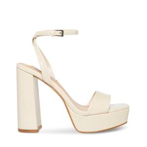 Szpilki Damskie Steve Madden Lessa Bone Lakierowana Heel Beżowe | SM-130BA