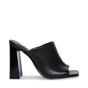 Szpilki Damskie Steve Madden Lexia Skórzane Heel Czarne | SM-827VK