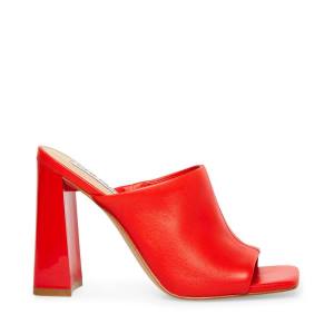 Szpilki Damskie Steve Madden Lexia Skórzane Heel Czerwone | SM-832MX