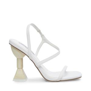 Szpilki Damskie Steve Madden Structure Heel Białe | SM-412WN