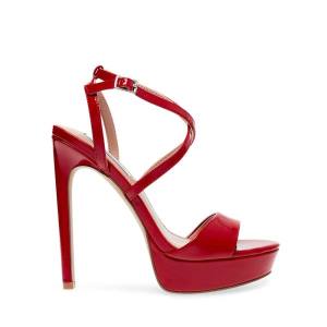 Szpilki Damskie Steve Madden Stunning Lakierowana Heel Czerwone | SM-058IQ