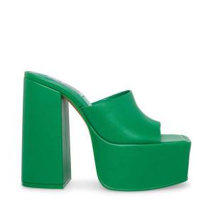 Szpilki Damskie Steve Madden Trixie Skórzane Heel Zielone | SM-540LY