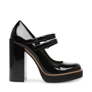 Szpilki Damskie Steve Madden Twice Lakierowana Heel Czarne | SM-729CO