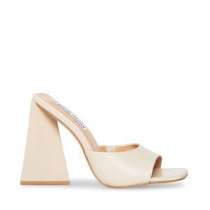 Szpilki Damskie Steve Madden Twists Bone Skórzane Heel Beżowe | SM-649DS