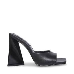 Szpilki Damskie Steve Madden Twists Skórzane Heel Czarne | SM-965VJ