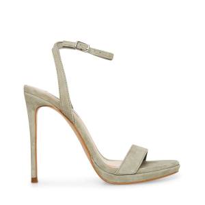 Szpilki Damskie Steve Madden Wafer Zamszowe Heel Zielone | SM-928PY