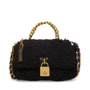 Torby Przez Ramię Damskie Steve Madden Bterra Shearling Czarne | SM-847PJ