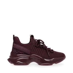 Trampki Damskie Steve Madden Maxima Burgundy Bordowe Kolorowe | SM-605DX