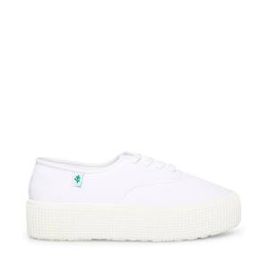 Trampki Damskie Steve Madden Stream Fabric Białe | SM-251WH