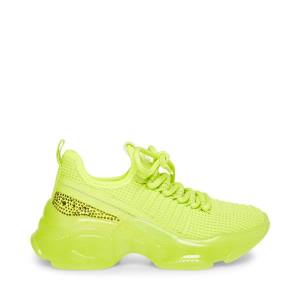 Trampki Dziecięce Steve Madden Jmaxima Neon Żółte | SM-257EY