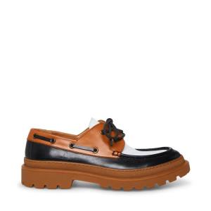 Trampki Męskie Steve Madden Bane Cognac Czarne Brązowe | SM-209ZF