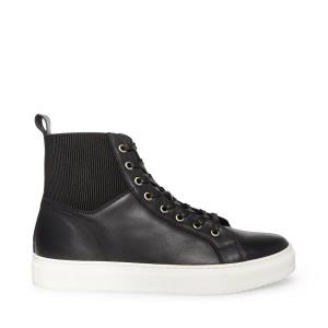 Trampki Męskie Steve Madden Dante Skórzane Czarne | SM-056WP