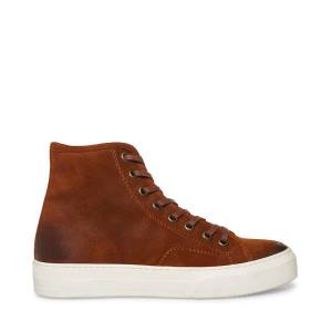 Trampki Męskie Steve Madden Forte Cognac Zamszowe Brązowe | SM-961JN