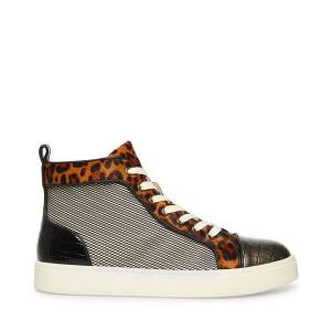 Trampki Męskie Steve Madden Promoter-s Leopard Czarne Panterka | SM-769KB